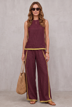 Ivy Blackwell | Linen Look Two-Piece Set For Women