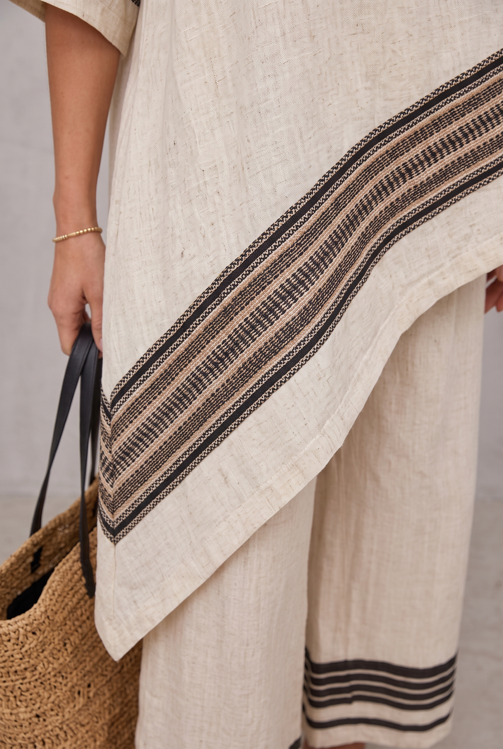 Sophia Hughes | Striped Linen Look Two-Piece Set For Women