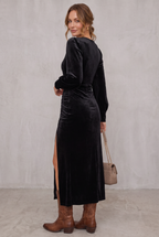 Phoebe Turner | Velvet Midi Cocktail Dress For Women