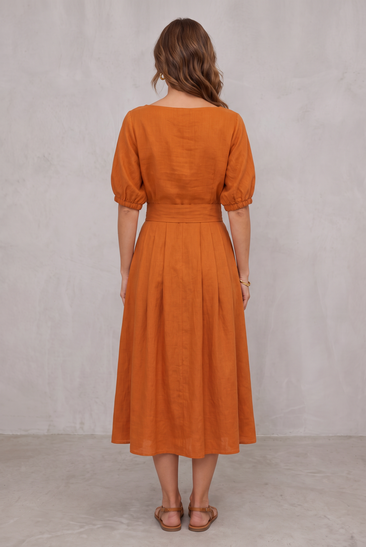 Ivy Marsh | Puff Sleeve Top And Midi Skirt Set For Women