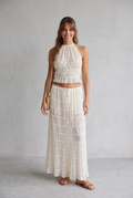 Ruby Collins | Ruffle Crop Top & Maxi Skirt Set For Women