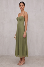 Isabella Moretti | Pleated Midi Dress For Women