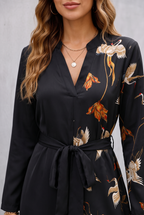 Zoe Bennett | Floral V-Neck Midi Dress For Women