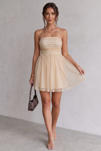 Rosie | Women's Strapless Glitter Tulle Cocktail Party Dress