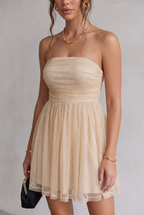 Rosie | Women's Strapless Glitter Tulle Cocktail Party Dress