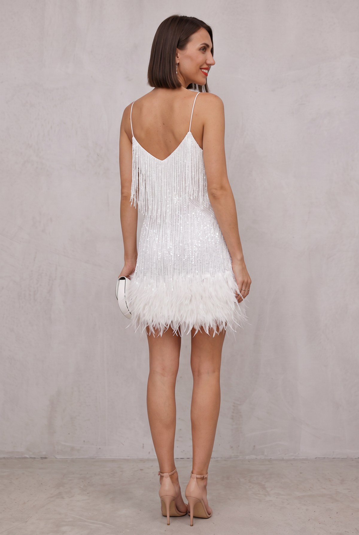 Aria | Women's Sequin Bodycon Spaghetti-Strap V-Neck Cocktail Party Dress