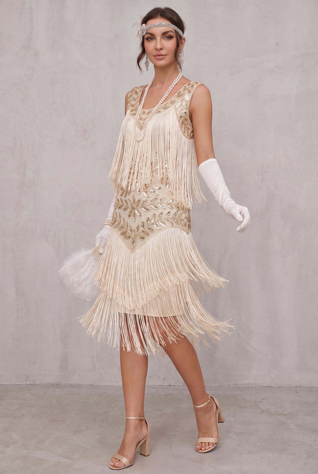 Freya | Women's 1920s Sequin Fringe Cocktail Party Dress Flapper Style